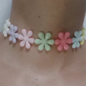 Collar choker flowers